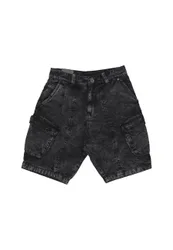 Pantalone Corto Uomo Canvas Acid Shorts Black