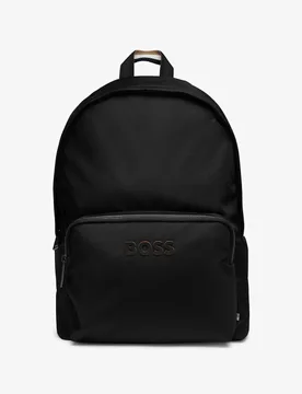 Canvas Logo Backpack Black male - BOSS - FashionsVida