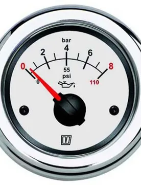 Oil Pressure Gauge 12-24v White 52 mm unisex - VETUS - FashionsVida