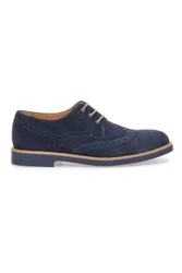 Stringate in Vera Pelle 52031 Blu 41