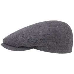Belfast Linen Summer Flat Cap by - grey - Size: 59 cm