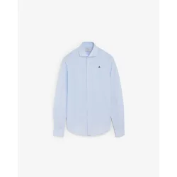 Camisa de hombre de manga larga con microestampado de cuadros