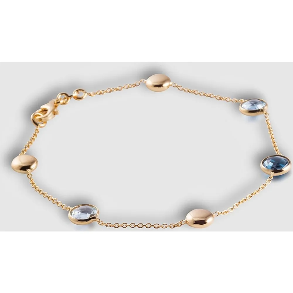 Pulsera de oro amarillo y topacio London Blue - El Corte Inglés - FashionsVida