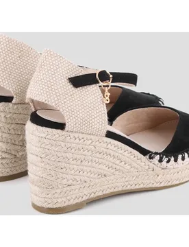 Alpargatas de cuña de mujer con pulsera al tobillo con hebilla - Blogger - FashionsVida