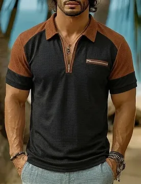 Men's Striped Short Sleeve Knitted Polo Shirt Summer New Comfy Breathable Casual Business T shirts Men Golf Sport Loose Top - Aliexpress - FashionsVida