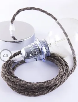 Cables Lampe Suspendue Pendel Pour Abat-jour Tn04 Diy 1 M Brown / Chrome Plated One Size - Creative - FashionsVida