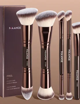 Juego de 5/8/16 brochas de maquillaje suaves y multifuncionales, brocha para rostro, brocha para polvo, brocha para rubor, brocha para corrector, broc - Shein - FashionsVida
