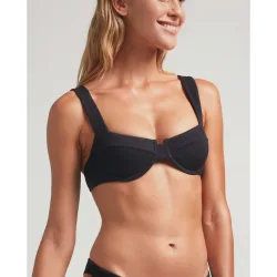 Sujetador de bikini balconette Nero con tejido estructurado y aro