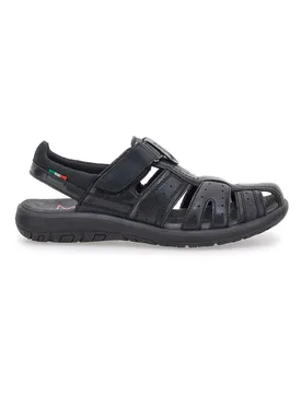 Sandali Fisherman Neri in Pelle 1680 43 - Marina Militare - FashionsVida
