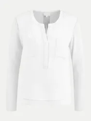 Regular-Fit Bluse Weiß XXL