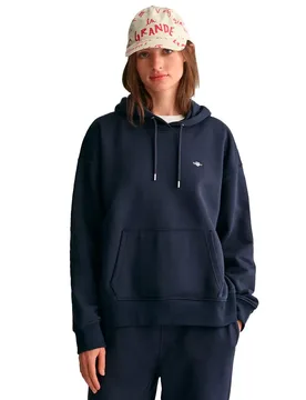Felpa Con Cappuccio Shield Evening Blue XL - Gant - FashionsVida