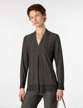 Camiseta de mujer de punto circular con pliegue central - Naulover - FashionsVida