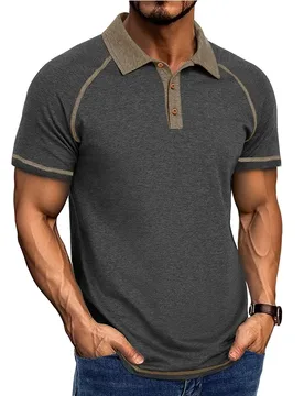 Summer Men's Short Sleeve Lapel T-Shirt Men's POLO Bottom Shirt - Aliexpress - FashionsVida