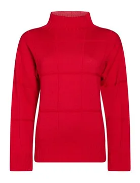 Rollkragenpullover Damen Rot M,S Damen - CORTE dei GONZAGA - FashionsVida