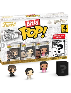 Bitty POP! Harry Potter and the Goblet of Fire: Harry Potter (Yule Ball), Cho Chang (Yule Ball) & Parvati Patil (Yule Ball) 4-Pack - Funko - FashionsVida