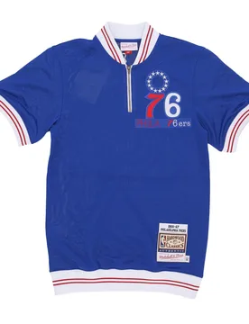 Maglietta Uomo Nba Shooting Shirt 1966 No Player Name Phi76e Royal Blue - Mitchell & Ness - FashionsVida