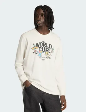 Maglia Mascot Long Sleeve Coppa del Mondo FIFA 26â„¢ L Cloud White - Adidas - FashionsVida