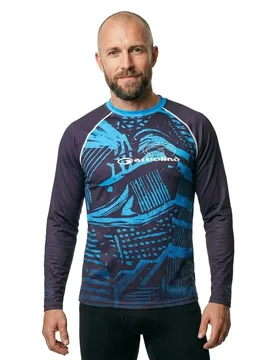 Series Uv Long Sleeve T-shirt Black / Blue L Men - Garbolino - FashionsVida