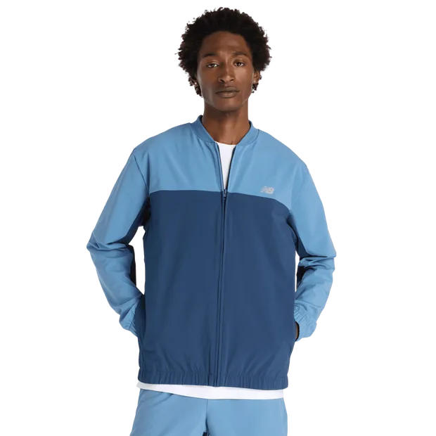 Stretch Bomber Jacket Herren Jacken - Blau - Größe M - Poly Jersey Blue M - New Balance - FashionsVida
