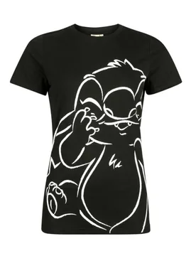 Disney T-Shirt - Heart Shine - M bis XL - für Damen - Größe XL - schwarz - EMP exklusives Merchandise! - Frauen - female - Lilo & Stitch - FashionsVida