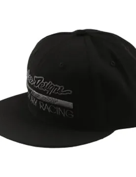 Troy Designs Cappellino Con Visiera Factory Racing Flat Bill Black / Grey - Lee - FashionsVida