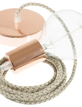 Cables Suspension Luminaire Rd63 Lozenge 2 M Diy Tree Bark / Copper One Size - Creative - FashionsVida