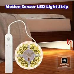Tira de luz LED con sensor de movimiento, luz con sensor de movimiento blanco cálido, tira de luz flexible de 3.28 pies a 32.8 pies, adecuada para de