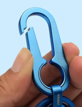 Real Titanium Key Chain Men Carbine for Car Key Ring Holder Super Lightweight Toasted Blue Keychain EDC Luxury Best Xmas Gift - Aliexpress - FashionsVida