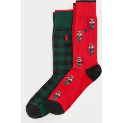 Pack de 2 pares de calcetines de hombre de algodón estampados