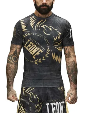 T-shirt à Manches Courtes Legionarivs Black 2XL - Leone1947 - FashionsVida