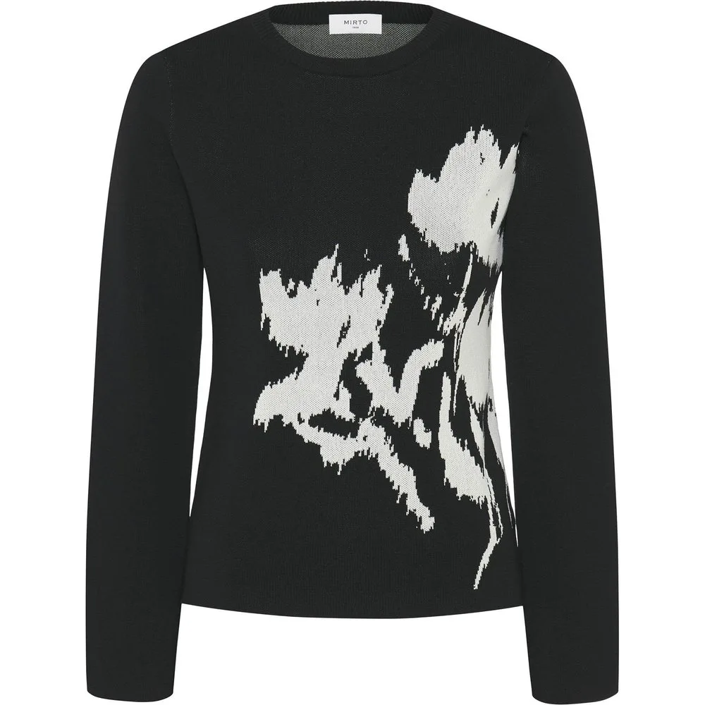 Jersey de mujer jacquard con estampado floral - Mirto - FashionsVida
