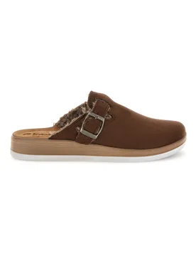 Sabot marroni con fibbia e interno caldo 39 CT 37 - Inblu - FashionsVida