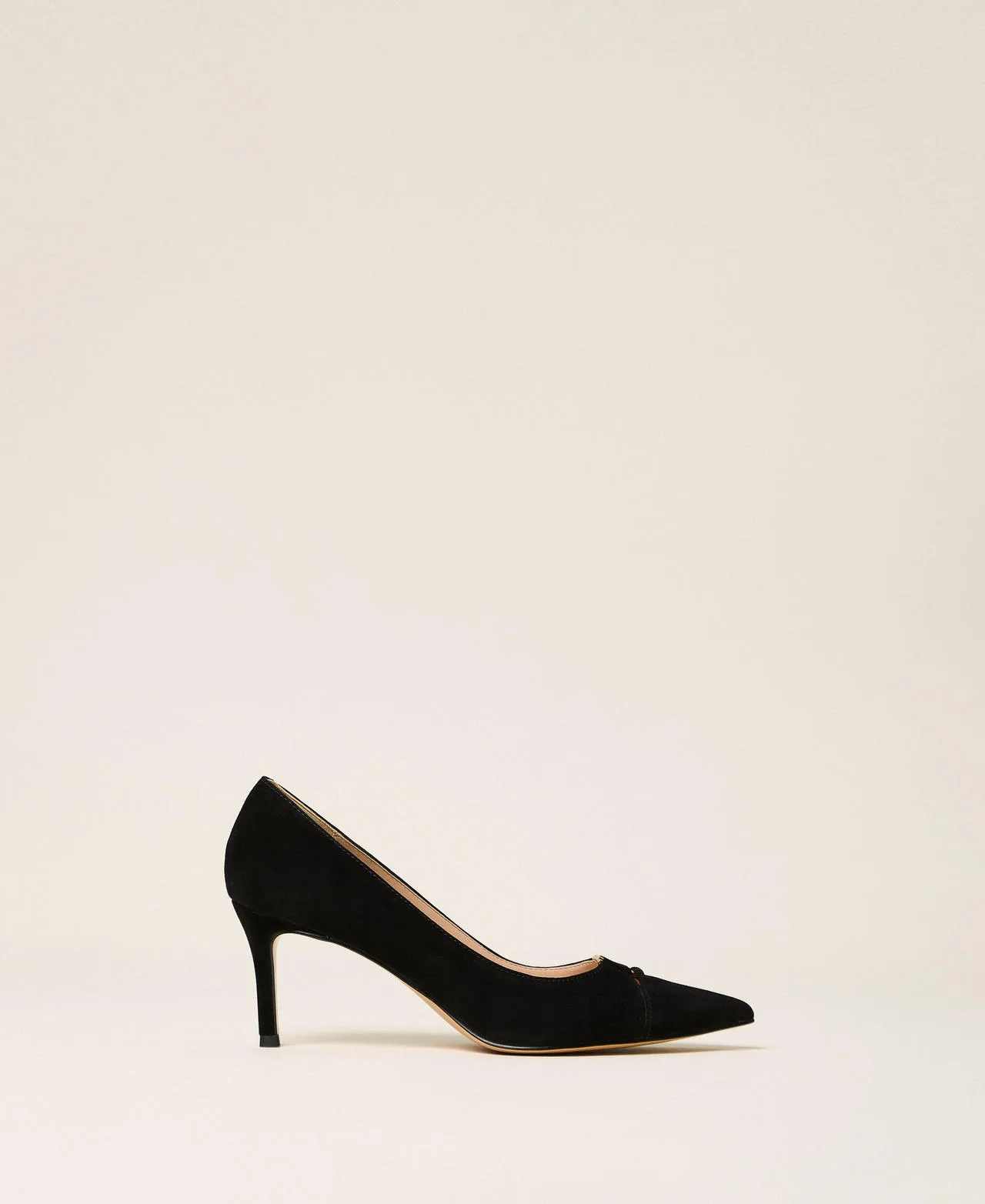 Escarpins en cuir velours avec logo - TWINSET - FashionsVida