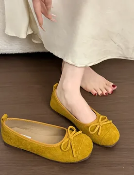 Luxury Brand Spring Retro Women's Bow Multi-color Single Shoes Comfortable Rubber Sole Women's Ballet Flats - Aliexpress - FashionsVida