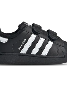 Superstar Baby Shoes - Black - Size 5.5K - Leather - Black - Size: 5.5K - Adidas - FashionsVida
