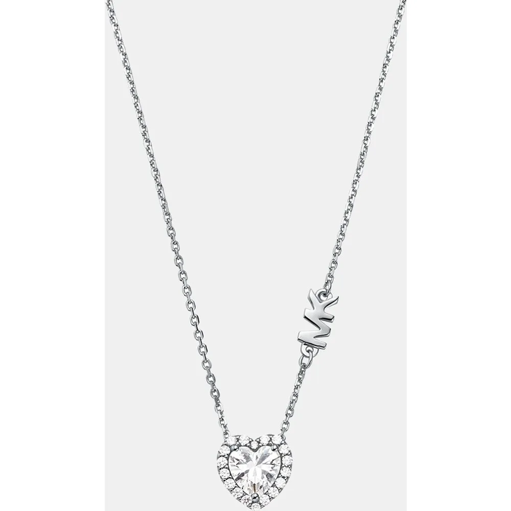 Collar de mujer de plata de ley con colgante de corazón - Michael Kors - FashionsVida