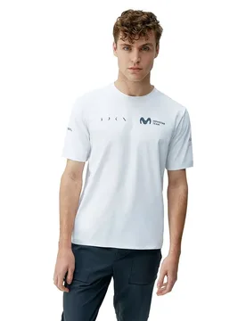 T-shirt à Manches Courtes Movistar White XL - Born Living Yoga - FashionsVida