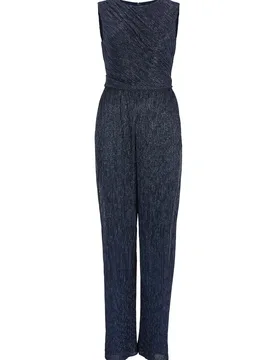 Plissierter Lurex-Jumpsuit ohne Ärm female - 38 - FashionsVida