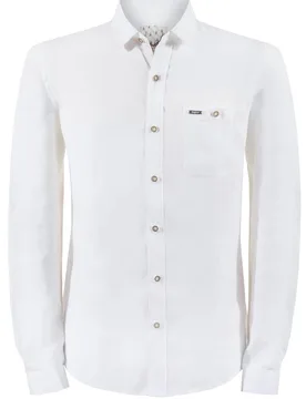 Trachtenhemd Vincent2 (weiss, Gr. S) von Bergfeuer für Herren, Oberteile, 100% Leinen - Stockerpoint - FashionsVida