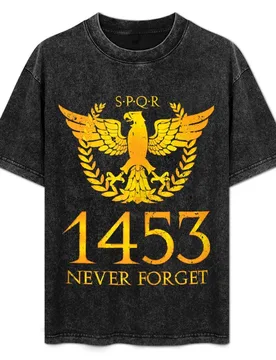 Never Forget Rome Fall Of Constantinople T-Shirt affliction shirts clothes mens plain t shirts - Aliexpress - FashionsVida
