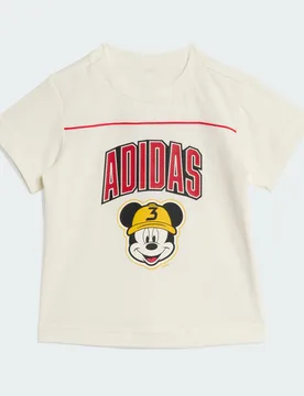 T-SHIRT DISNEY MICKEY MOUSE 9-12M Off White / Pure Ruby - Adidas - FashionsVida