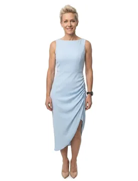 Hugo Vestito Midi Senza Maniche Kuzella 1 1025055 Red Open Blue 34 - Hugo Boss - FashionsVida