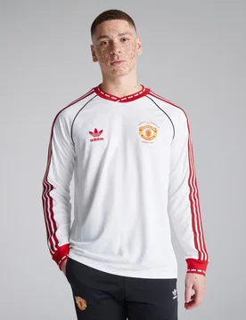 Manchester United x Bring Back 1991 Away Long Sleeve Jersey White XS - Adidas - FashionsVida