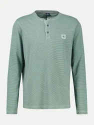 Basic Langarmshirt 418 MISTY BLUE L