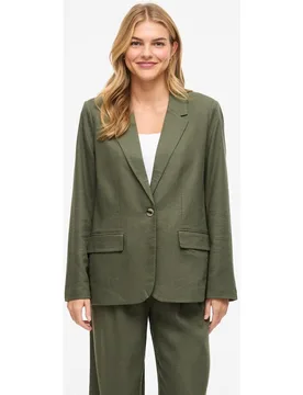 Americana blazer de mujer de lino y viscosa - Vila - FashionsVida