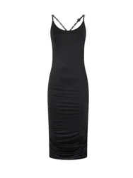 Vestiti casual donna - cassino abito maglina lucida - nero