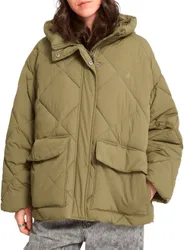 Doudoune imperméable à capuche - Out Of Boxy Puff W Wintermoss en Nylon - Taille M - Vert
