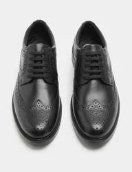 Smart Step Technology Airflex™ Leather Brogues Black male