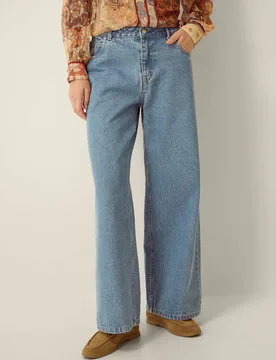 High Waisted Wide Leg Jeans Light Blue female - Monsoon - FashionsVida