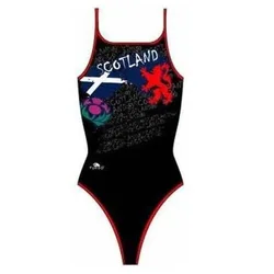 Scotland Thin Strap Swimsuit Black 8 Years Girls